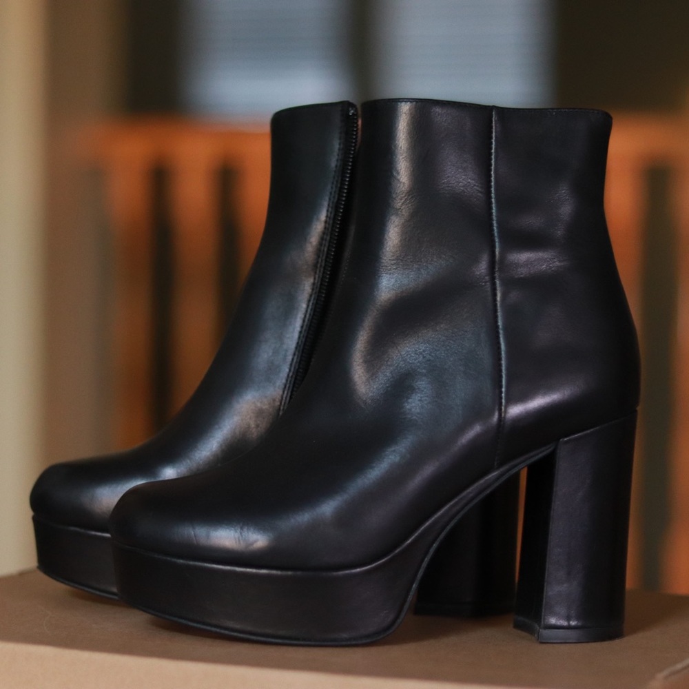 JEFFREY CAMPBELL Spaced Block Heel Bootie